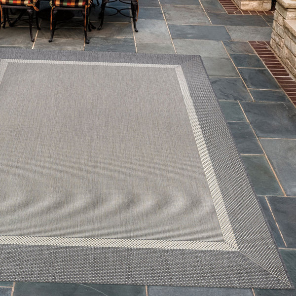 Latitude Run® Maliha Flatwoven Champagne Grey Indoor Outdoor Area Rug & Reviews Wayfair Canada
